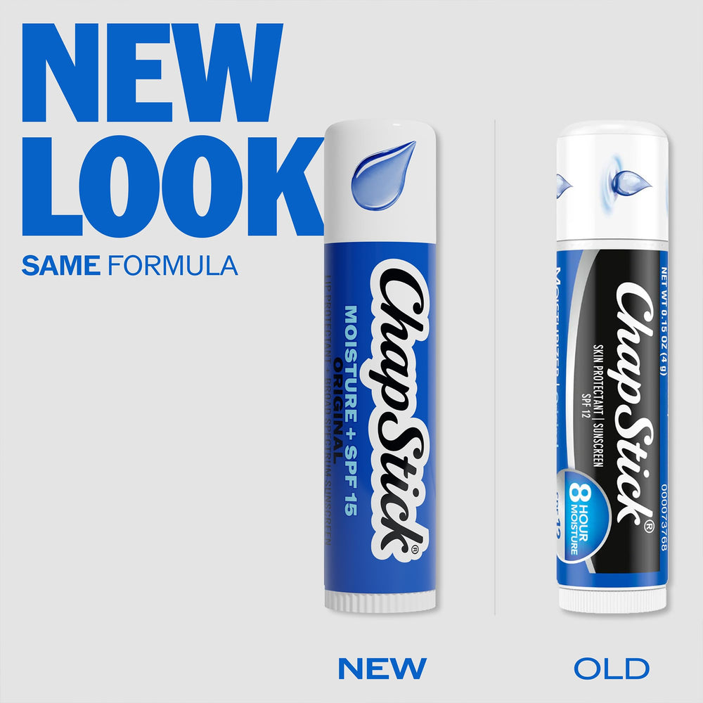 ChapStick comparado con una moneda para ver tamaño real y portabilidad