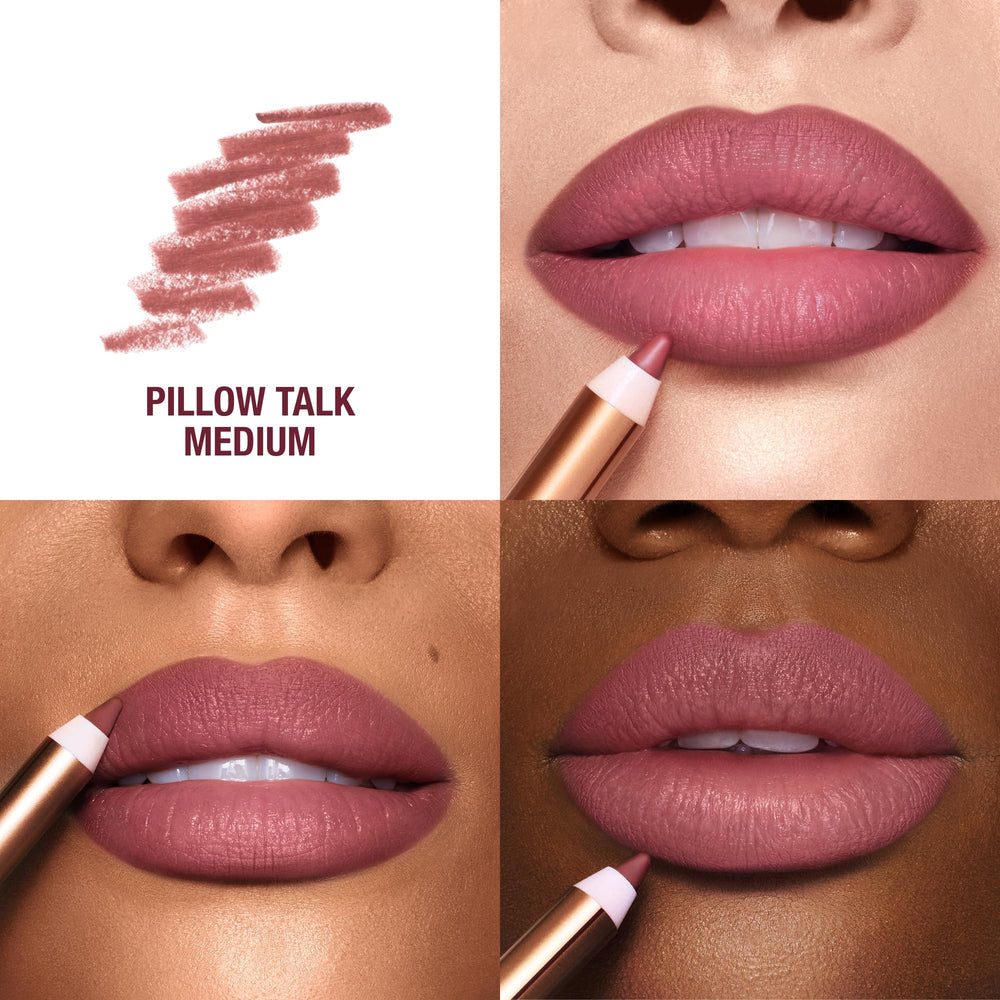 Charlotte Tilbury Lip Cheat con tapa abierta mostrando textura cremosa hidratación
