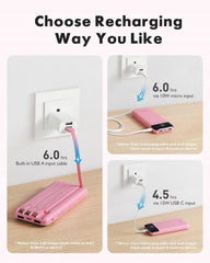 charmast power bank conectado a un teléfono, carga rápida y cómoda