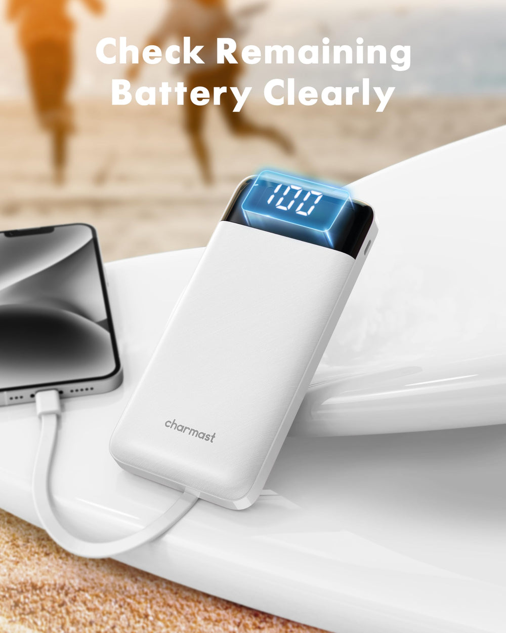 charmast estuche pouch incluido para guardar el power bank y facilitar viajes y organización