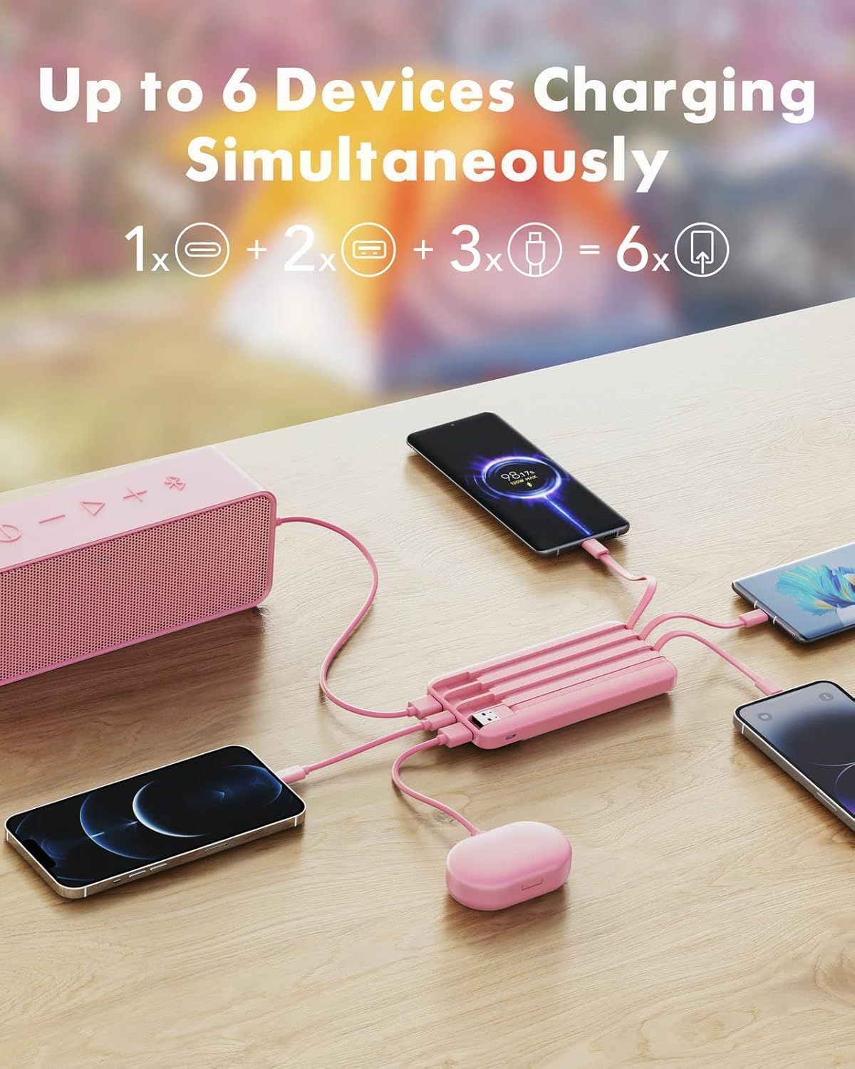 charmast puertos laterales USB-C y USB-A, versatilidad para varios dispositivos