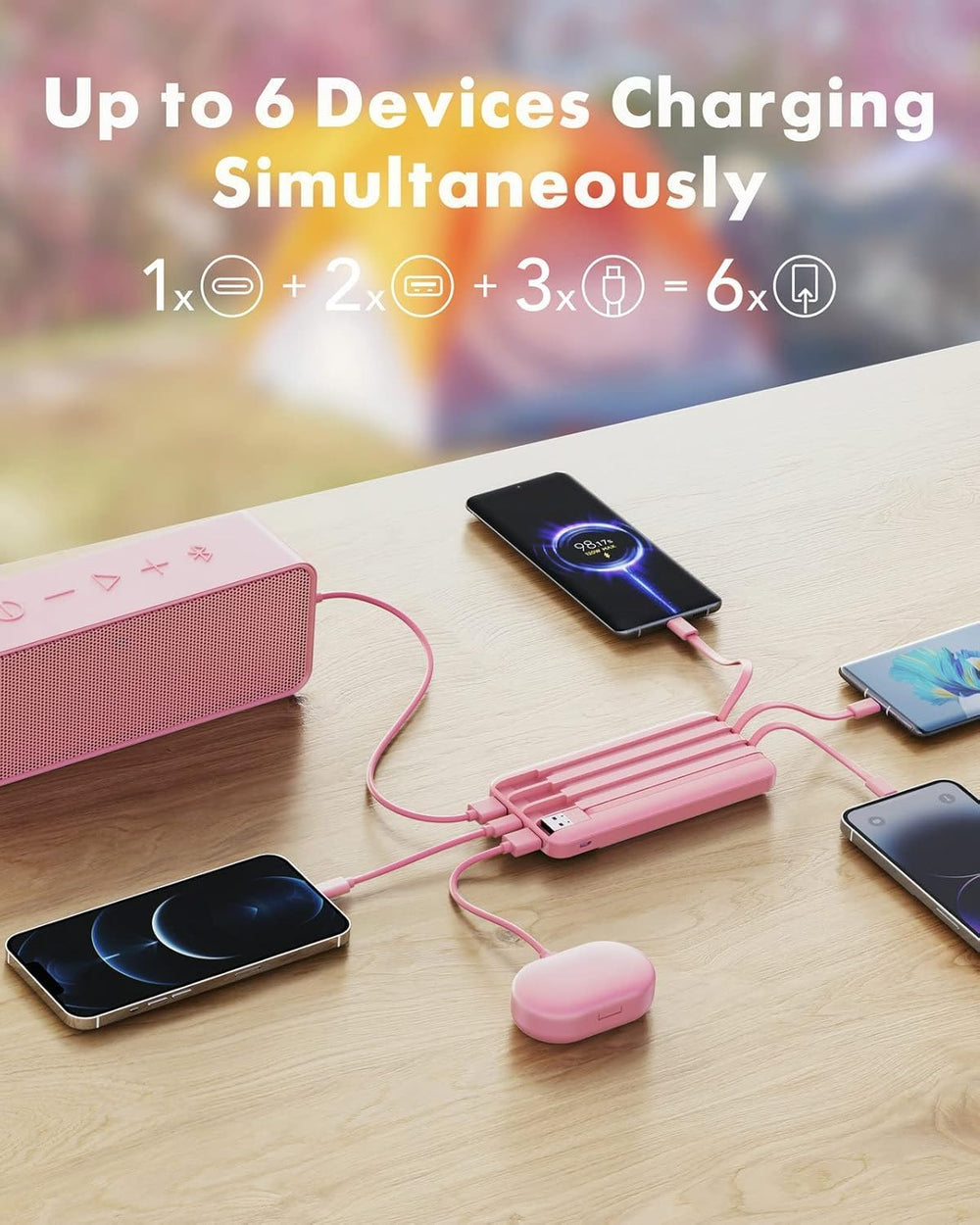 charmast puertos laterales USB-C y USB-A, versatilidad para varios dispositivos