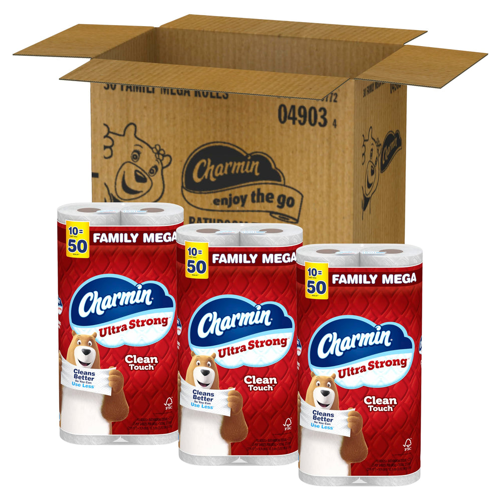 Charmin corte del rollo mostrando las dos capas y grosor
