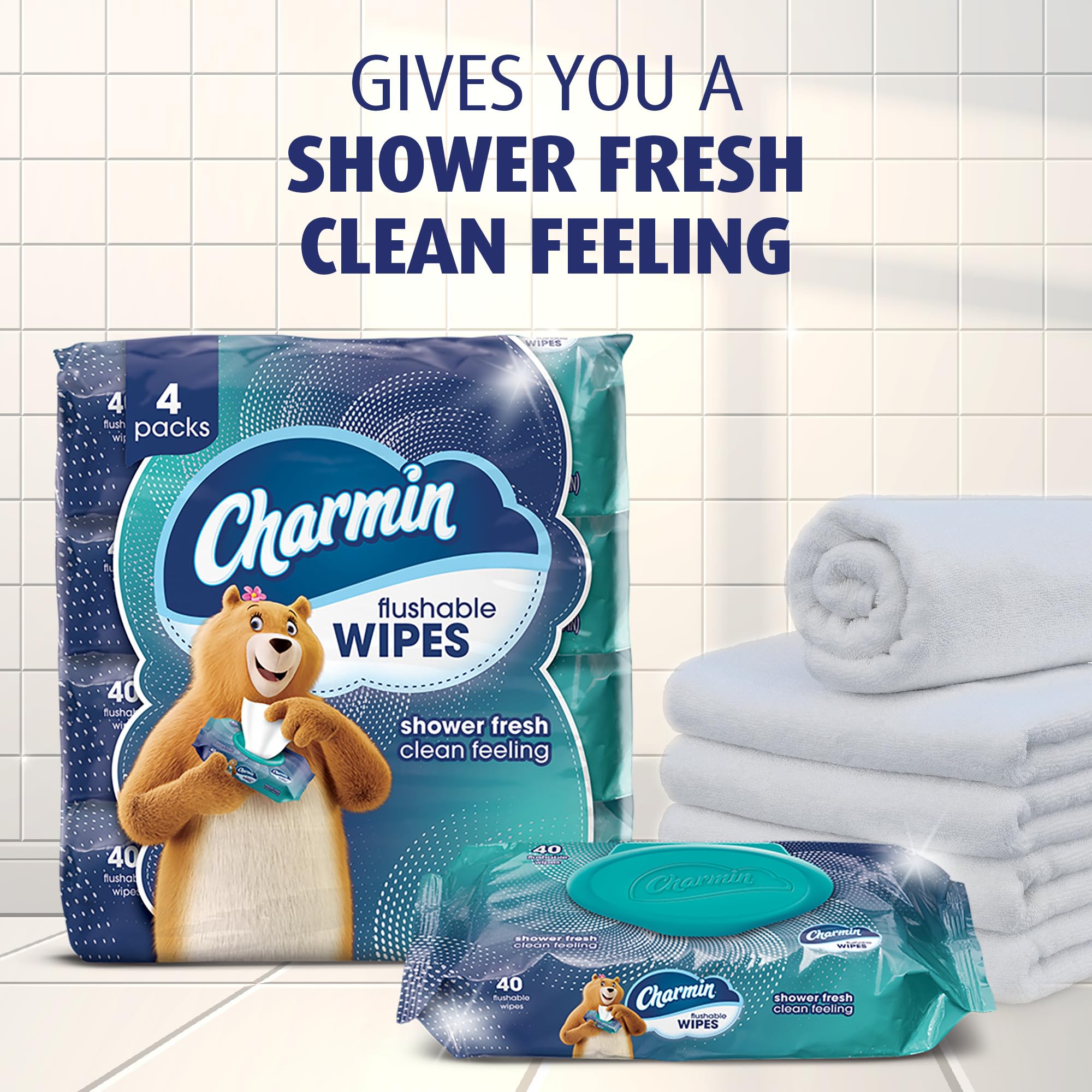 Charmin textura de la toallita de cerca, suavidad visible para confort