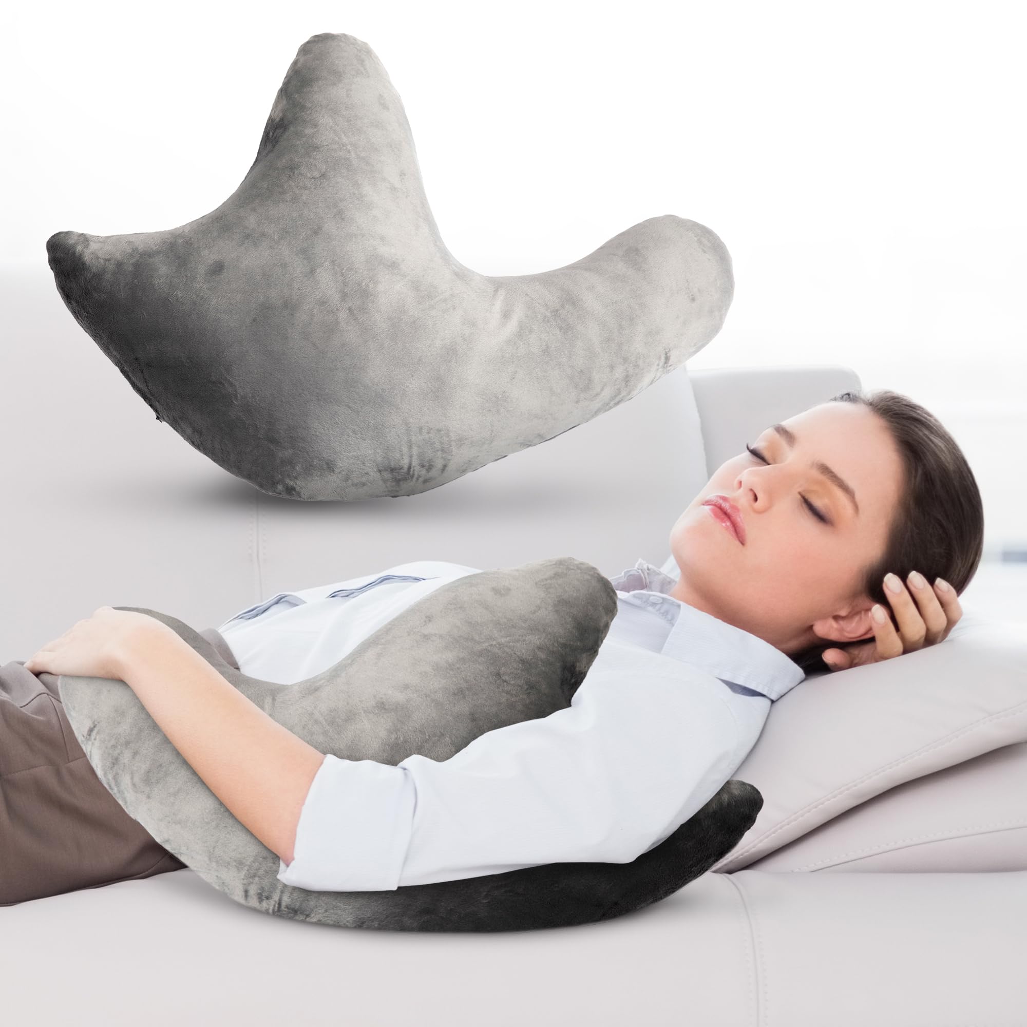 Cheer Collection shoulder pillow front view showing supportive W shape and comfort