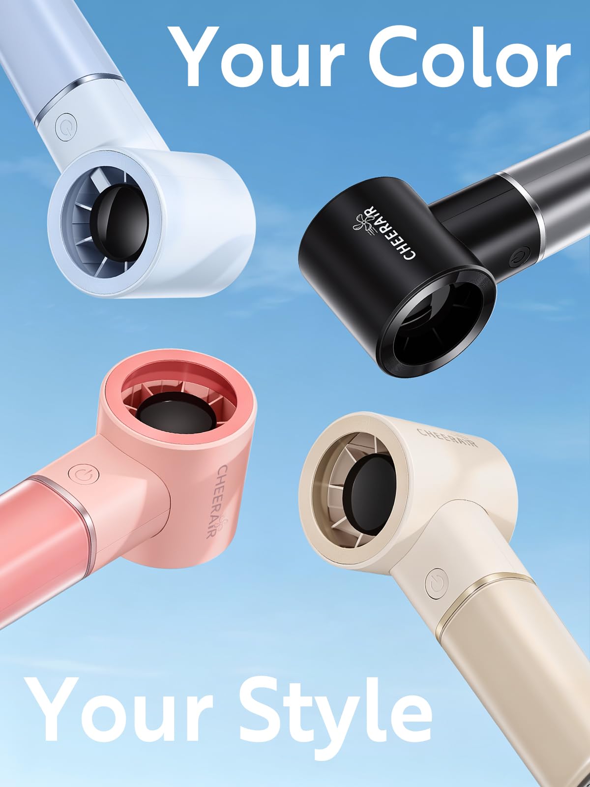 CHEERAIR puerto USB-C mostrando recarga rápida y práctica