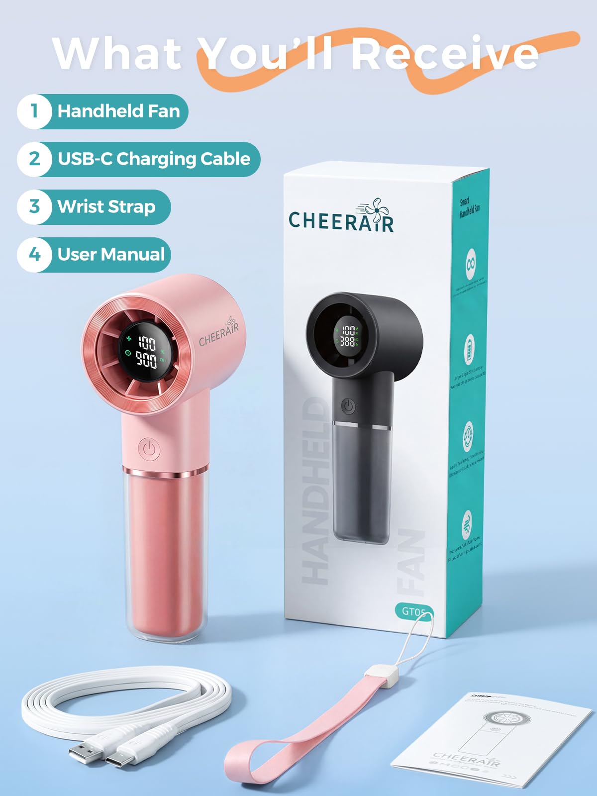 CHEERAIR sobre escritorio estable aportando frescor en el trabajo