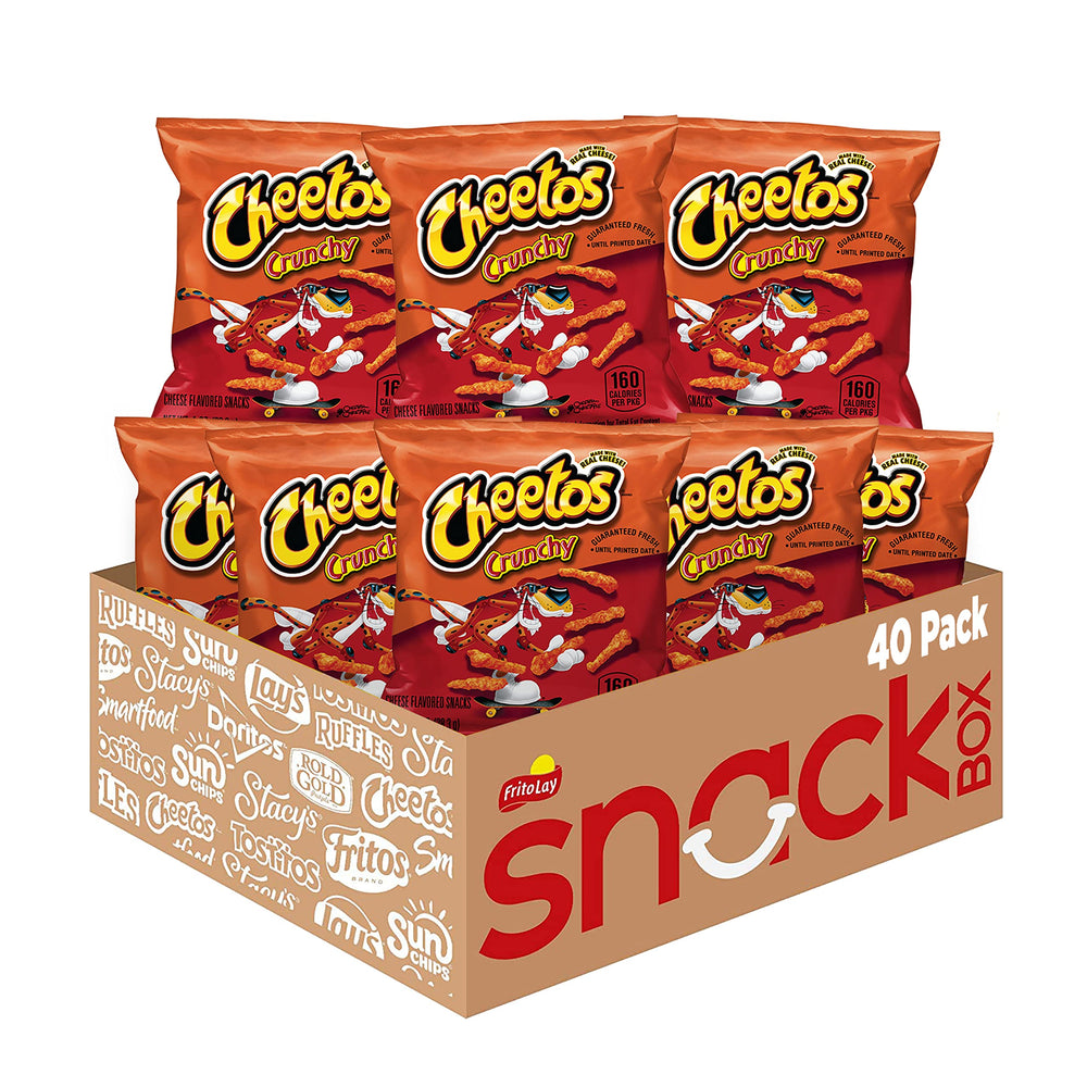 Cheetos paquete frontal mostrando diseño y conveniencia para llevar
