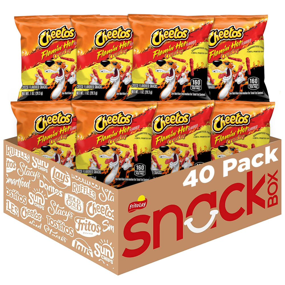 Cheetos front packaging showing brand and spicy snack appeal