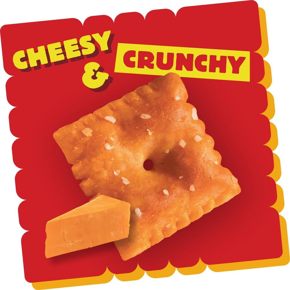 Cheez-It detalle de textura tostadita y crujiente, sabor real de queso