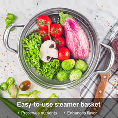 CHEFBEE detalle de la cesta de acero inoxidable, útil y resistente