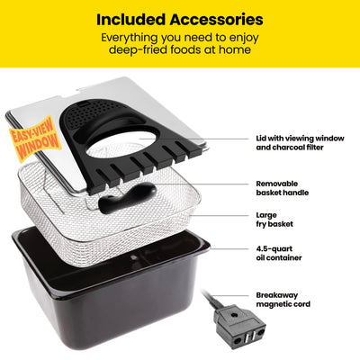Chefman magnetic breakaway cord shown for safer cleanup and storage