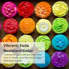 Chefmaster paleta de colores vertidos para comparar tonos vivos y duraderos