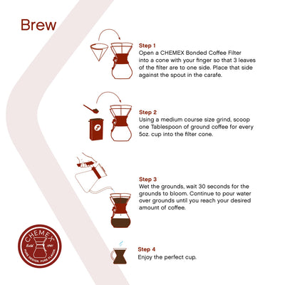 Chemex pouring fresh coffee into carafe demonstrating controlled extraction