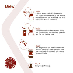 Chemex pouring fresh coffee into carafe demonstrating controlled extraction