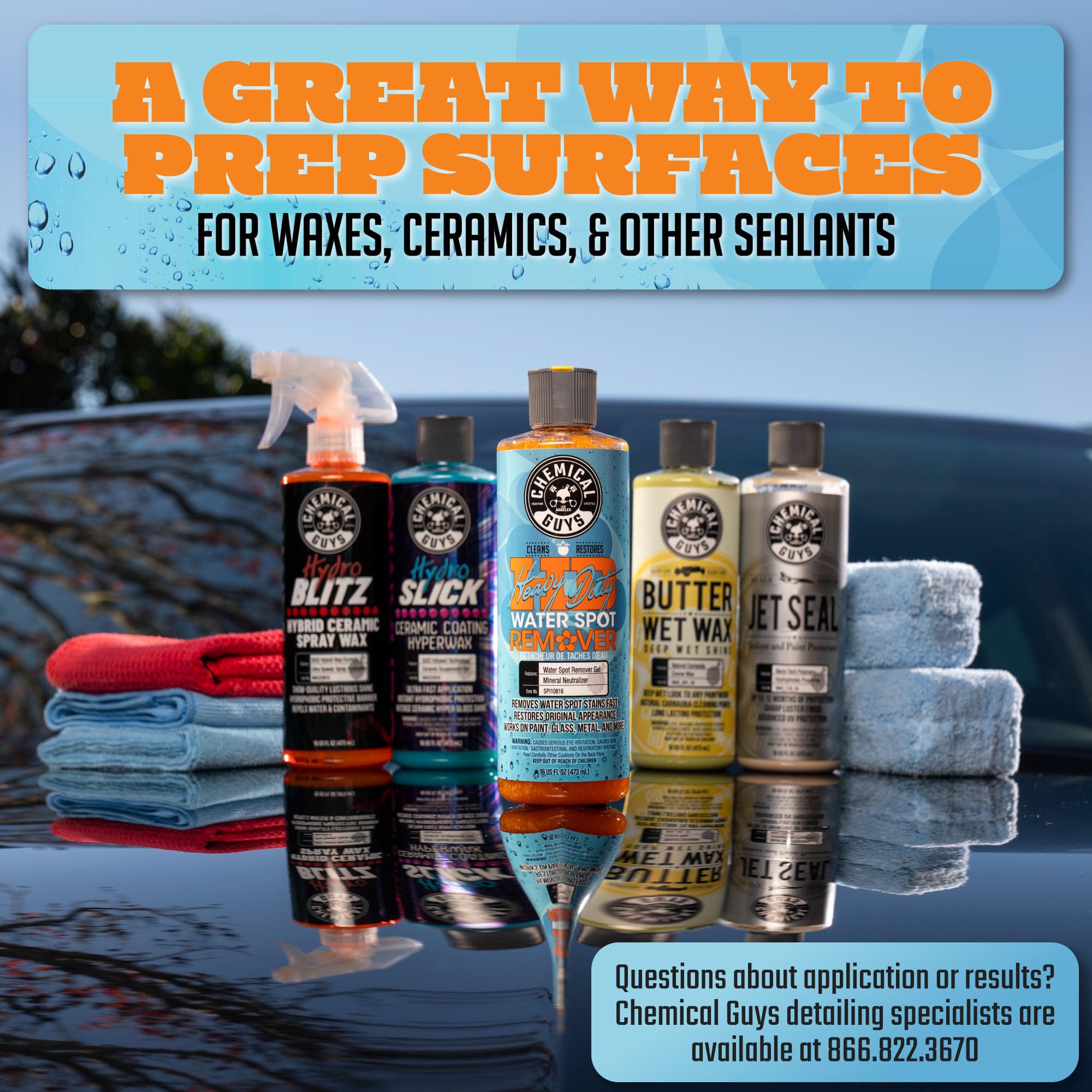 Chemical Guys detalle de cromo restaurado tras uso del gel, brillo renovado