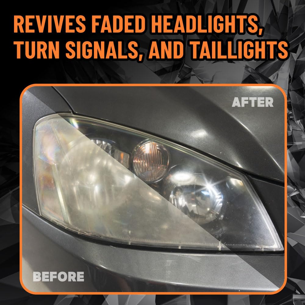 Chemical Guys vehículo con faros restaurados y aspecto renovado