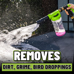Chemical Guys detalle de la perilla ajustable del Foam Blaster 6 para controlar espuma