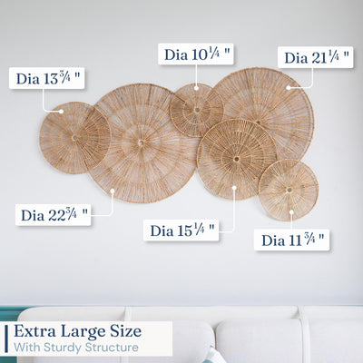 CHI AN HOME conjunto de seis placas agrupadas aportando estilo boho