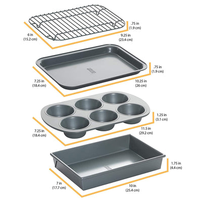 Chicago Metallic baking pan top view demonstrating even surface for consistent browning