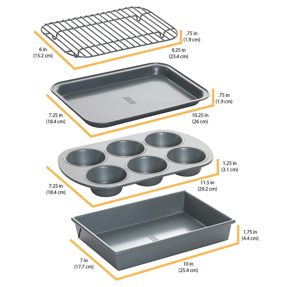 Chicago Metallic baking pan top view demonstrating even surface for consistent browning