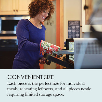Chicago Metallic nested storage arrangement compactly saving space in small cabinets