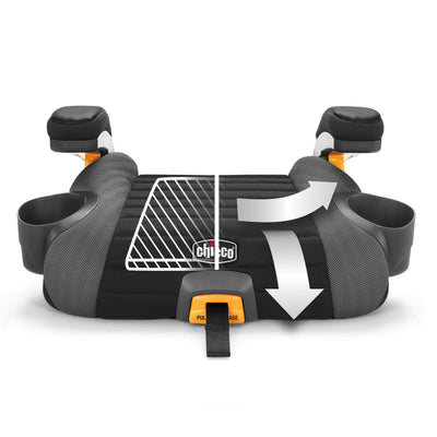 Chicco GoFit Plus contoured seat close-up with double foam for added comfort benefit