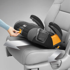 Chicco GoFit Plus side view highlighting LATCH connectors for stable placement benefit