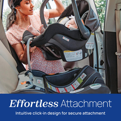 Chicco KeyFit base belt lock-off and routing channels making seat-belt installs simple