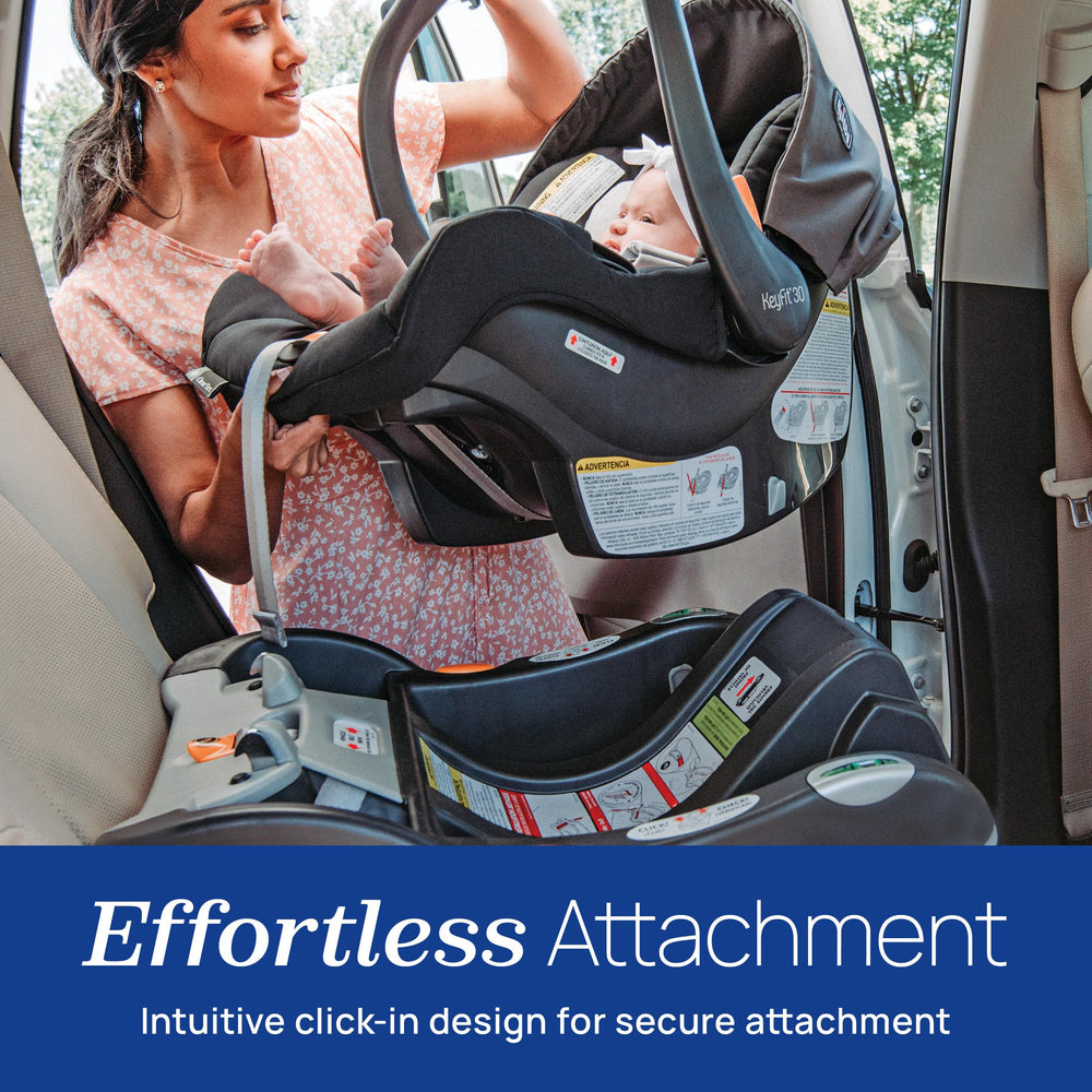 Chicco KeyFit base belt lock-off and routing channels making seat-belt installs simple