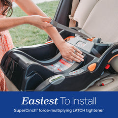 Chicco KeyFit base SuperCinch LATCH tightener demonstrating easier secure installation