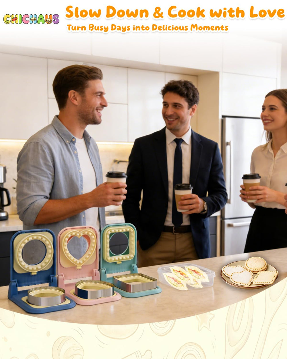 CHICHAUS lonchera con sándwiches sellados mostrando presentación atractiva