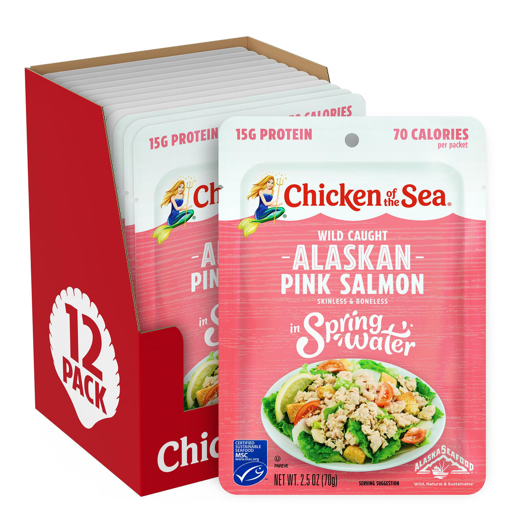 Chicken of the Sea paquete frontal mostrando marca y formato práctico