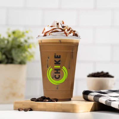 CHIKE bebida mocha en desayuno saludable y rutina activa