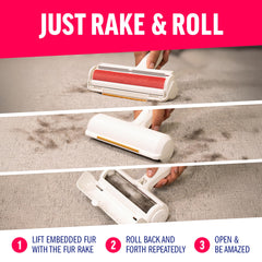 ChomChom Roller primer plano del rodillo que recoge pelo sin pegamento