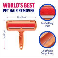 ChomChom Roller close-up of flexible teeth lifting pet hair for effective cleaning