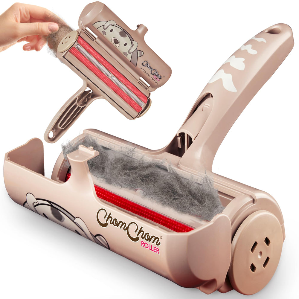 ChomChom Roller front view showing compact reusable hair remover for quick cleaning