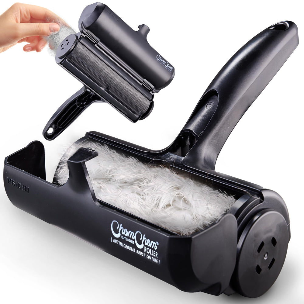 ChomChom Roller frontal mostrando diseño negro y fácil agarre