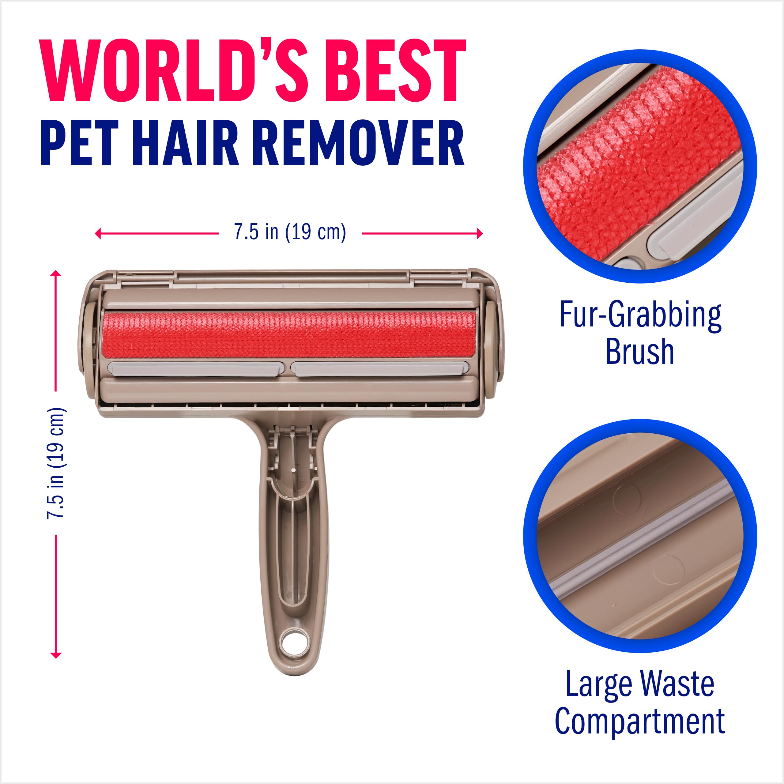 ChomChom Roller used by owner next to their dog for effortless hair removal