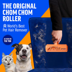 ChomChom Roller open collection bin with gathered hair ready for quick disposal