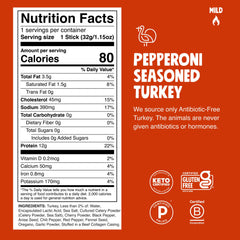 Chomps stick de pepperoni turkey en primer plano con aspecto apetitoso