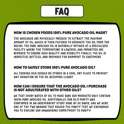 Chosen Foods aceite usado para aderezar ensalada fresca y colorida