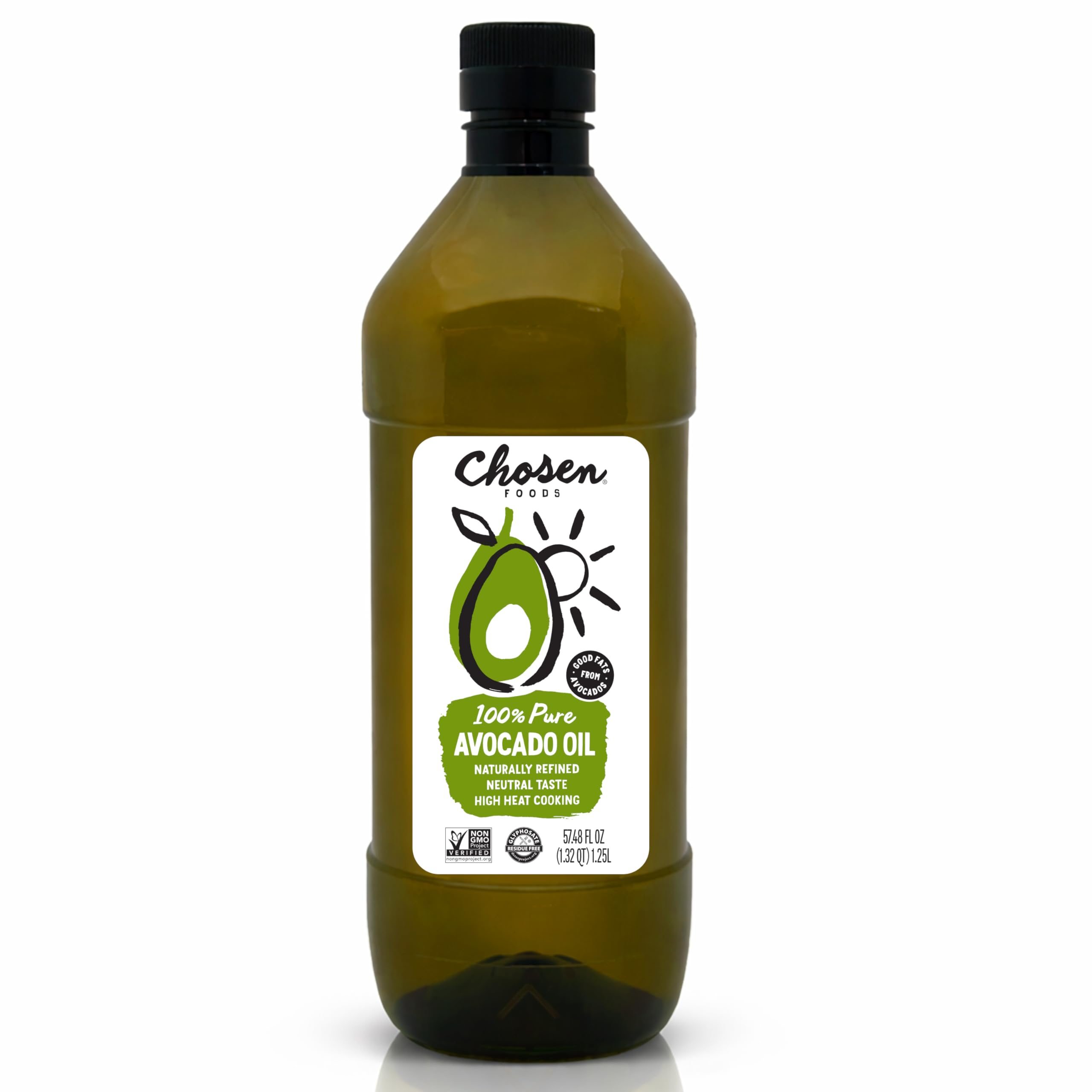 Chosen Foods botella frontal de 1.25 L mostrando marca y presentación, ideal para cocina