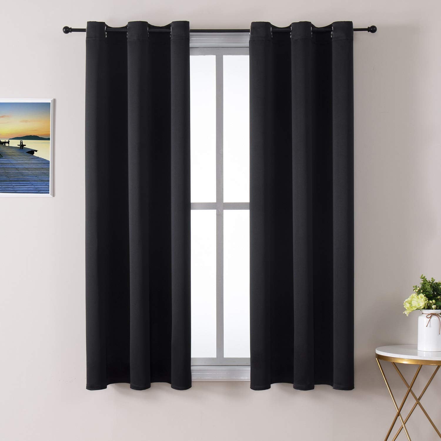 ChrisDowa front view showing two full-length blackout panels and packaging benefit