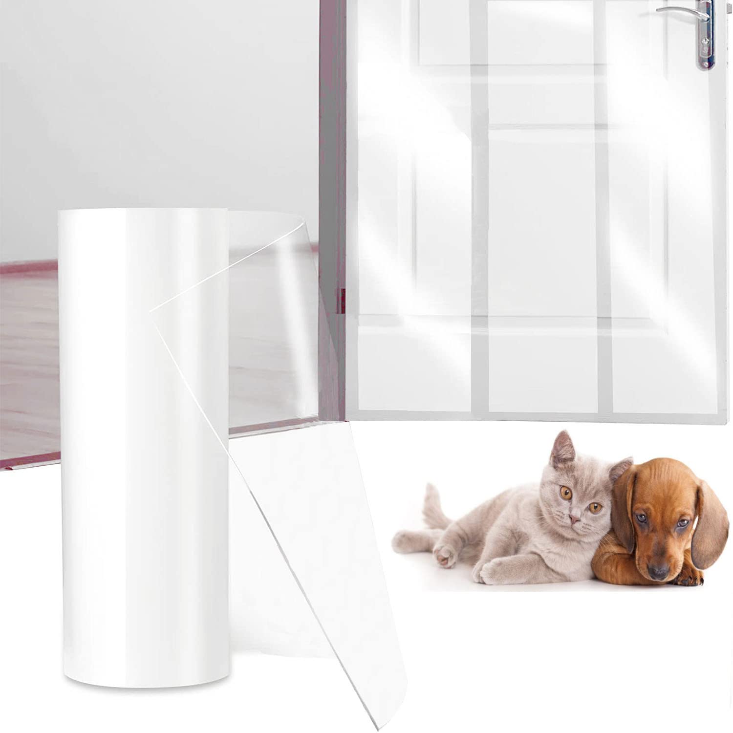 CHUANGSEED protector instalado sobre vidrio manteniendo claridad y protección