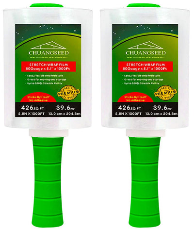 CHUANGSEED rollo frontal mostrando ancho y longitud para embalaje seguro