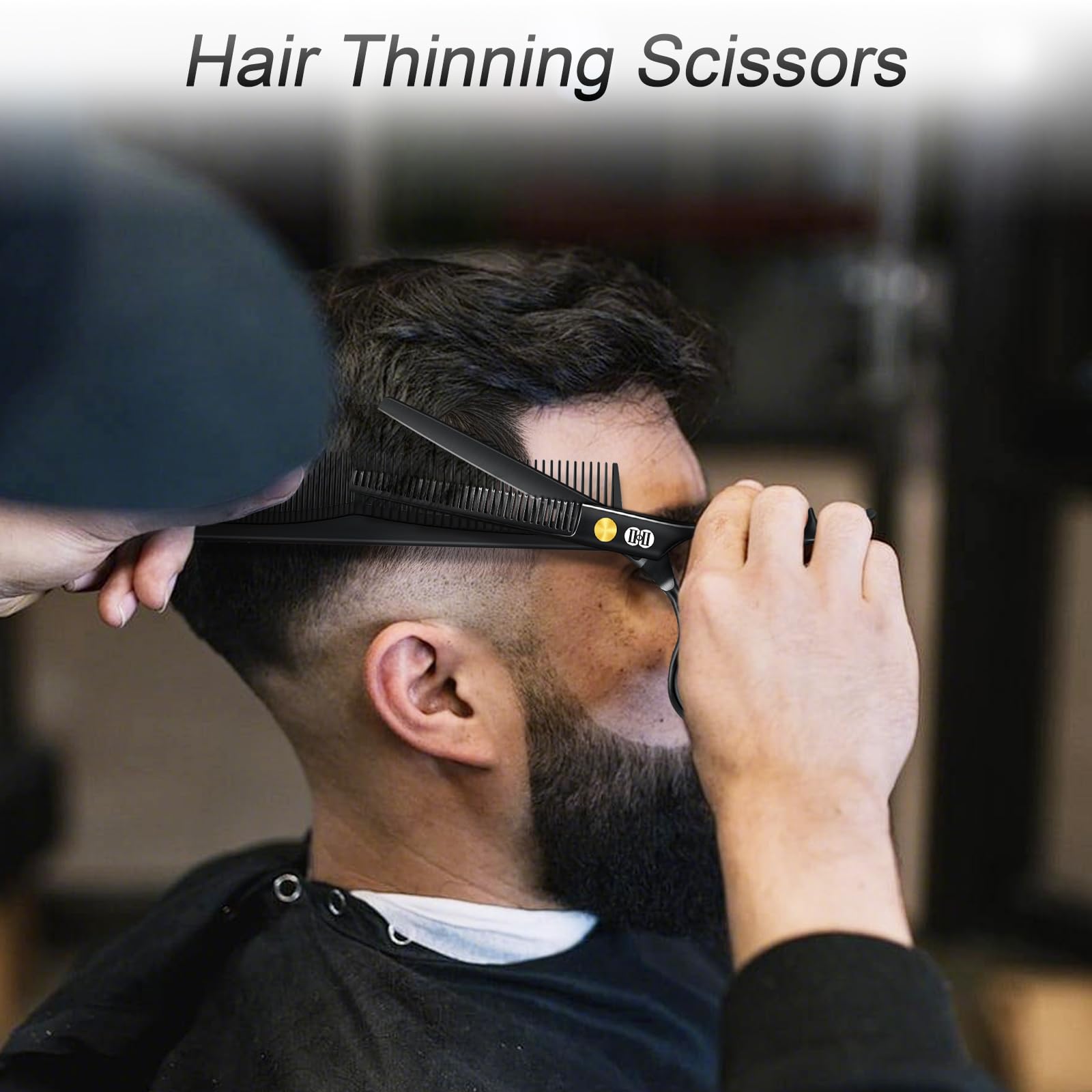 CIICII tijeras de corte en uso sobre cabello demostrando control y ergonomía