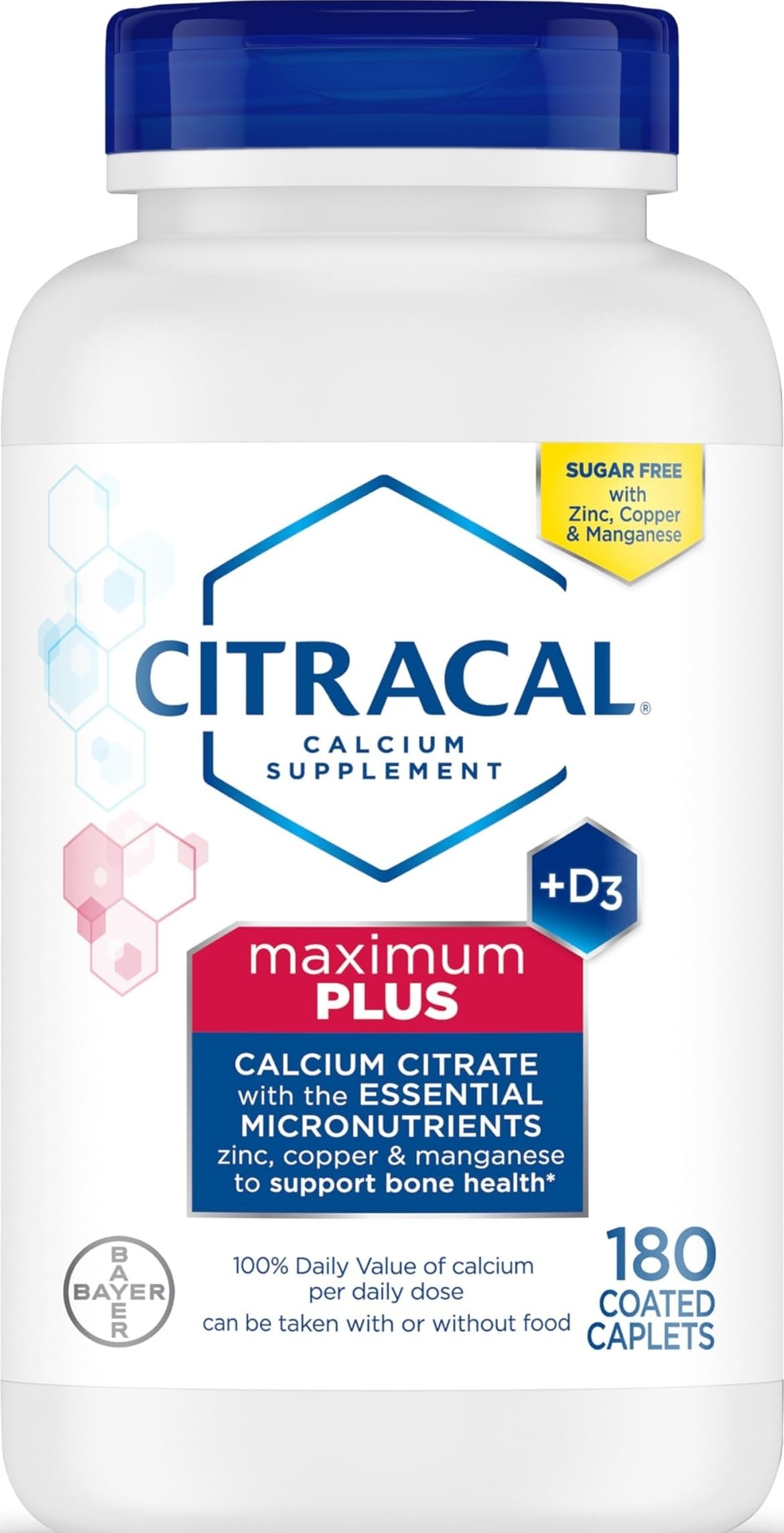 Citracal envase frontal de 180 capletas mostrando presentación y beneficios