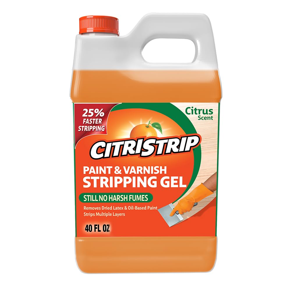 Citristrip envase frontal mostrando 40 oz y aroma cítrico, práctico para proyectos