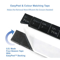 CKAuto adhesive backing peel action demonstrating strong four-season tape